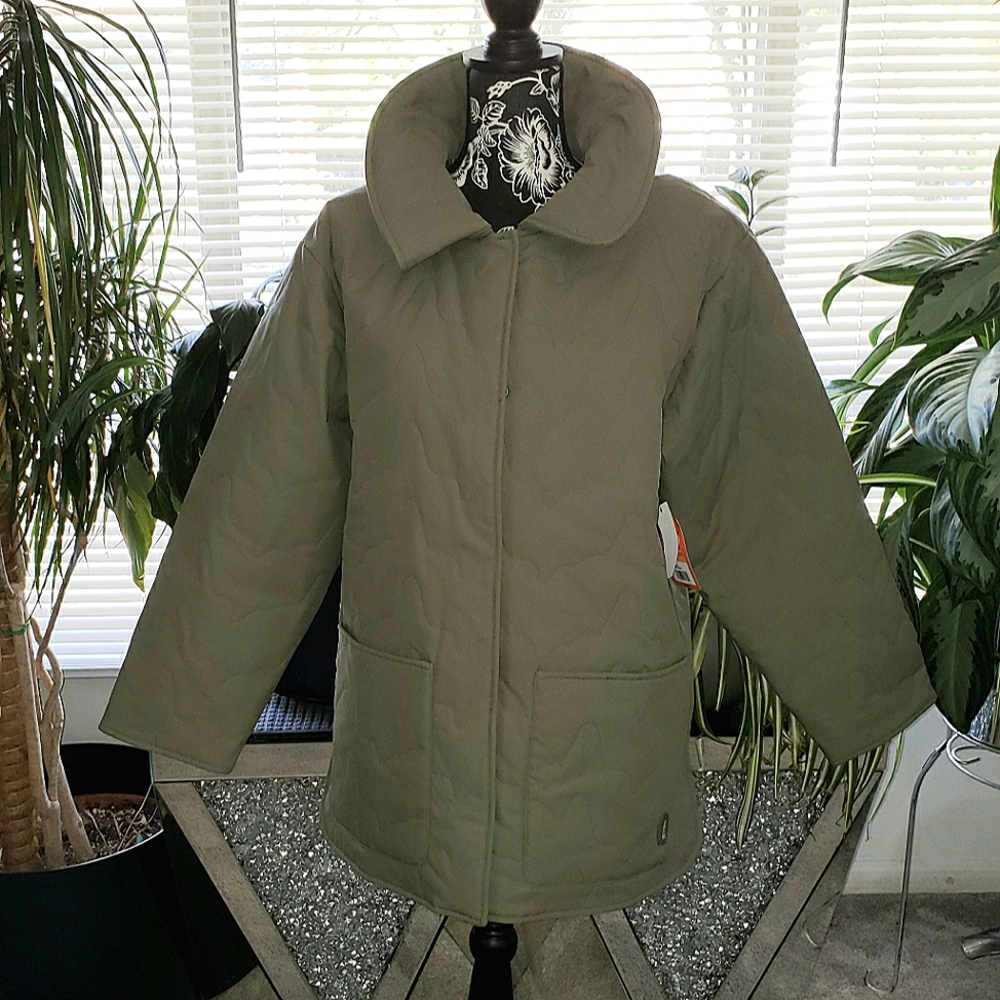 NWT Bass Outdoor Women's Quilted Long-Sleeve Jacket  Deep  Lichen Green